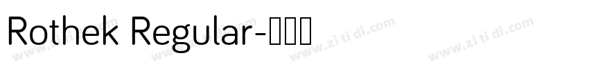 Rothek Regular字体转换